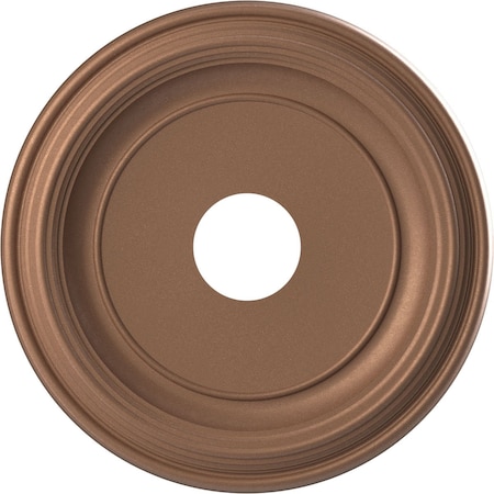 Ekena Millwork Traditional Thermoformed PVC Ceiling Medallion Fits Canopies up to 9 1/2-in., Aged Copper CMP16TRCAC